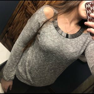 Dainty Hooligan Gray Long Sleeve Top